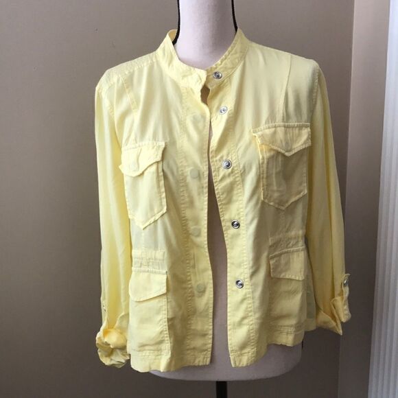 ANTHROPOLOGIE SANCTUARY YELLOW SAFARI  JACKET - Picture 1 of 8